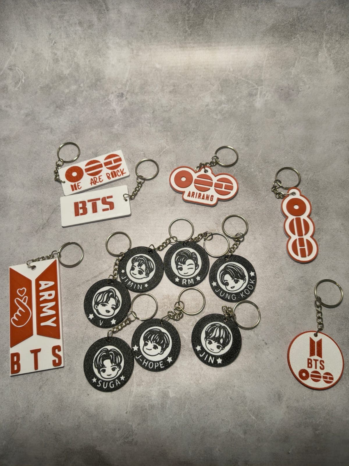 Colección llaveros BTS impresión 3D